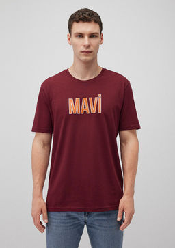 Mavi Logo Bask?l? Bordo Tisort  фото 3