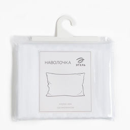 Наволочка «Этель» Hotel, 70×70 см, белая, страйп-сатин, хлопок 100%