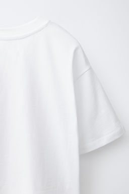 CAMISETA PARCHE VICHY / Blanco