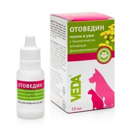 Отоведин БИОкапли ушные 10 мл Веда Капли в уши с биологически активным фитокомплексом, 10мл