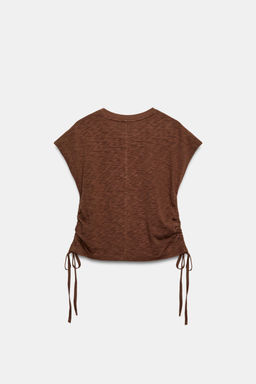 CAMISETA R?STICA FRUNCES / Marr?n - Zara фото 8