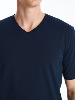 V Yaka K?sa Kollu Penye Erkek Ti??rt