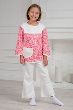 Пижама подростковая из футера Катя молочный - Амадэль фото 3