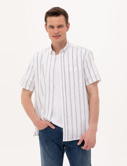 Lacivert Comfort Fit K_sa Kollu G_mlek