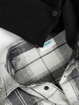 ACOOLA / Сорочка верхняя детская для мальчиков Simum серая клетка  фото 7