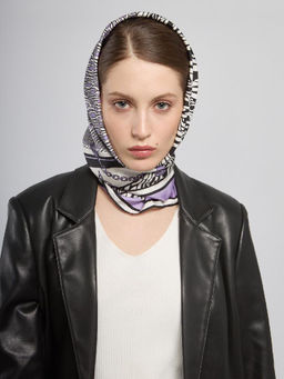 Платок жен. шелк 90х90 E04-8380-10 - Eleganzza фото 3