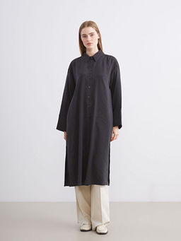 Oversize Modal Kar???ml? Kad?n G?mlek Tunik