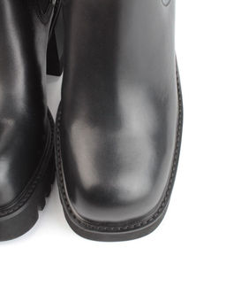 01-GZ6115-X81 BLACK Ботильоны демисезонные женские (натуральная кожа, байка)