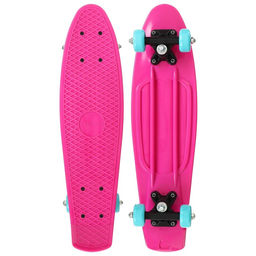 Пенниборд ONLITOP, 56х15 см, колёса PVC 50 мм, пластиковая рама, цвет розовый  фото 4