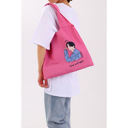 Сумка мешок Love yourself, 40 х 35см, розовая - NAZAMOK KIDS фото 10