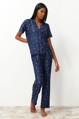 Gul Kurusu Kalpli Orme Pijama Tak?m? THMSS24PT00286 - Trendyolmilla фото 2