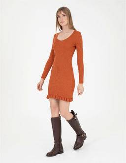Kiremit Ex. Slim Fit Triko Elbise - Pierre cardin фото 4