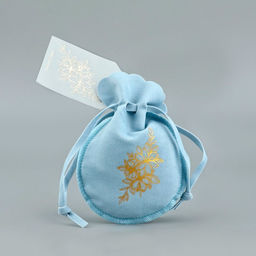 Цена за 5 шт. Мешочек подарочный замшевый «Цветы», тиснение