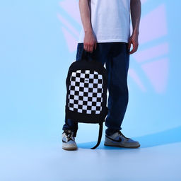 Рюкзак школьный текстильный Lucky, 46×30×10 см, вертикальный карман, чёрный