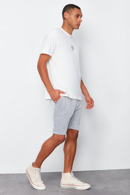 TRENDYOL MAN Lacivert Cizgili Regular/Normal Kesim Sort TMNSS24SR00065 - Trendyolmilla фото 2