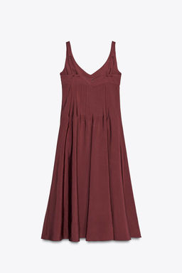 DRAWSTRING MIDI DRESS - Zara фото 6
