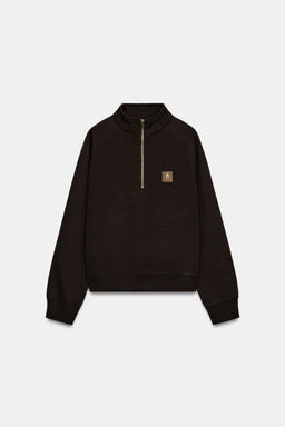SWEATSHIRT WITH PATCH AND ZIP