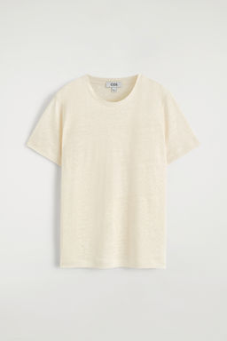 CAMISETA DE LINO CON CUELLO REDONDO