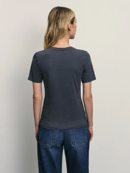 Базовая футболка из эластичного хлопка / Zarina  фото 5