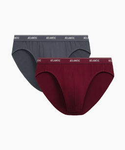 ATLANTIC 2RMP-094 Трусы спорт - набор 2 шт. графитовый + каберне