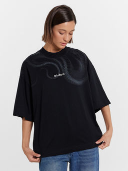 Футболка женская черная с печатью - Mark formelle фото 6