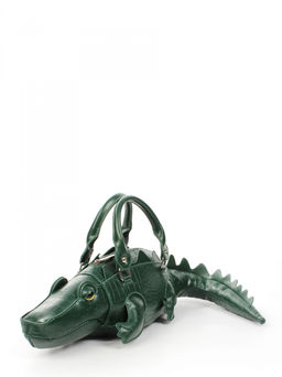 LACCOMA сумка ИГР25061-крокодил-черный эко кожа хлопок