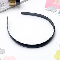 Цена за 12 шт. Ободок для волос «Классика», 1.2 см, чёрный