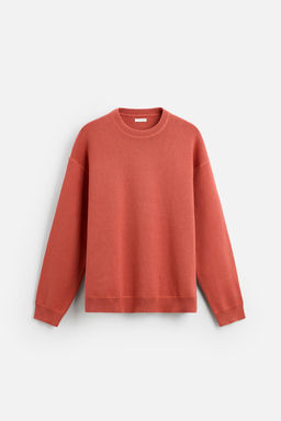 RELAXED FIT COTTON BLEND SWEATER - Zara фото 30