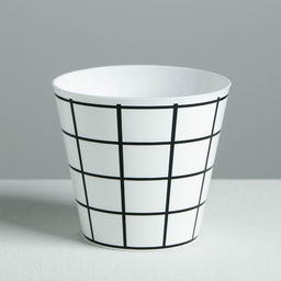 Цена за 2 шт. Кашпо для цветов «Черно-белая клетка», 0.8 л, 11×12 см