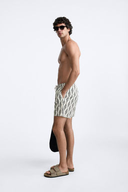 GEOMETRIK DESENLI UZUN DENIZ SORTU - Zara фото 5