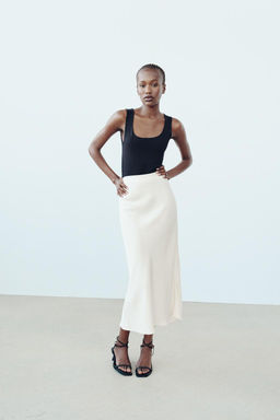 POLYAMIDE TOP WITH WIDE STRAPS - Zara фото 15