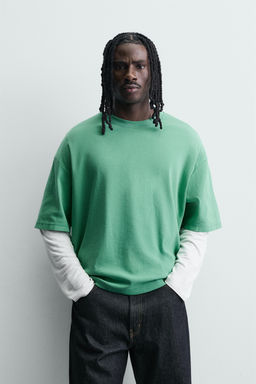 SUDADERA BOXY FIT ESTRUCTURA / Verde - Zara фото 2
