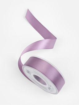 Лента атласная TEIRA, двухсторонняя, 25 мм, 25±1 м, сиреневая №0434