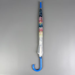 Зонт - трость полуавтоматический «Цветы», 8 спиц, R=40/58 см, d=80 см, МИКС