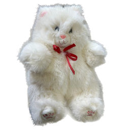 Котик белый пушистый, 35см (Белоруссия)