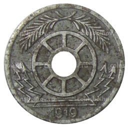 20 пфеннигов 1919 года Германия Транспортный нотгельд  Крефельд