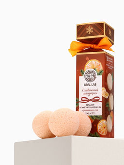 Цена за 2 шт. Бомбочки для ванны с ароматом мандарина, 3?40 г, URAL LAB