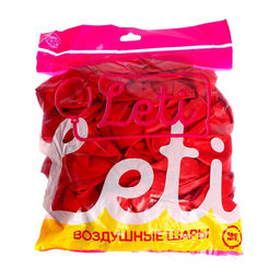 Воздушные шары латексные 12", 100 шт., красные