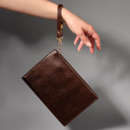 Ручка для сумки из натуральной кожи, с карабинами, 30 2 см 1,2 см, цвет коричневый/золотой - Арт узор фото 7