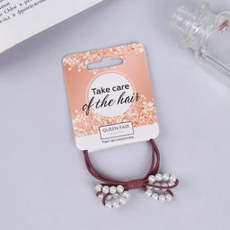 Цена за 6 шт. Резинка для волос «Веста», бусинки, 4.5 см, МИКС