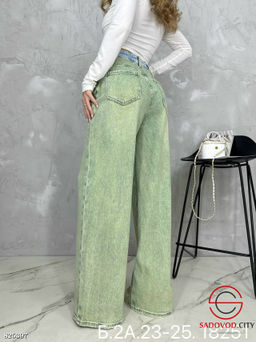 Джинсы широкие с высокой посадкой