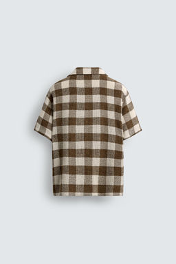 TEXTURED CHECK SHIRT - Zara фото 10