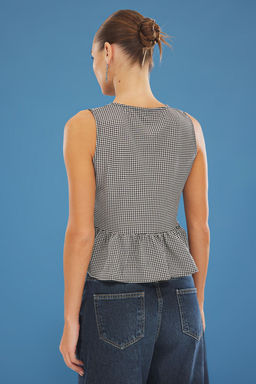 Siyah Potikareli Onu Baglama Detayl? Dokuma Bluz TWOSS25BZ00252 - Trendyolmilla фото 6