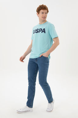 Мужская базовая футболка цвета морской волны - U.s. polo assn фото 4