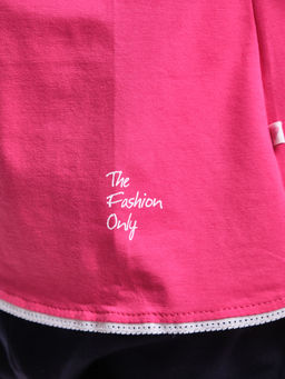 Футболка для девочки	 UD 0826 малиновый/синий - Mini maxi фото 4