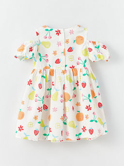 Bisiklet Yaka Bask?l? K?z Bebek Elbise - Waikiki фото 2