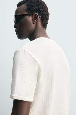 WAFFLE-KNIT T-SHIRT - Zara фото 12