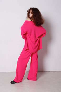 9183 Костюм из кимоно и брюк-палаццо ярко-розовый - Martichelli фото 11