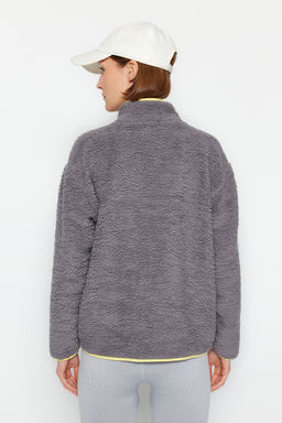 Gri Pelus Orme Spor Sweatshirt THMAW23SW00021