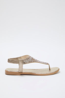 Trendyol Shoes Alt?n Simli Tas Detayl? Parmak Aras? Kad?n S?k Sandalet TAKSS25SD00009 - Trendyolmilla фото 10